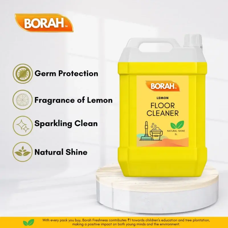 Borah 5L Premium Quality Lemon Floor Cleaner Liquid - Image 3